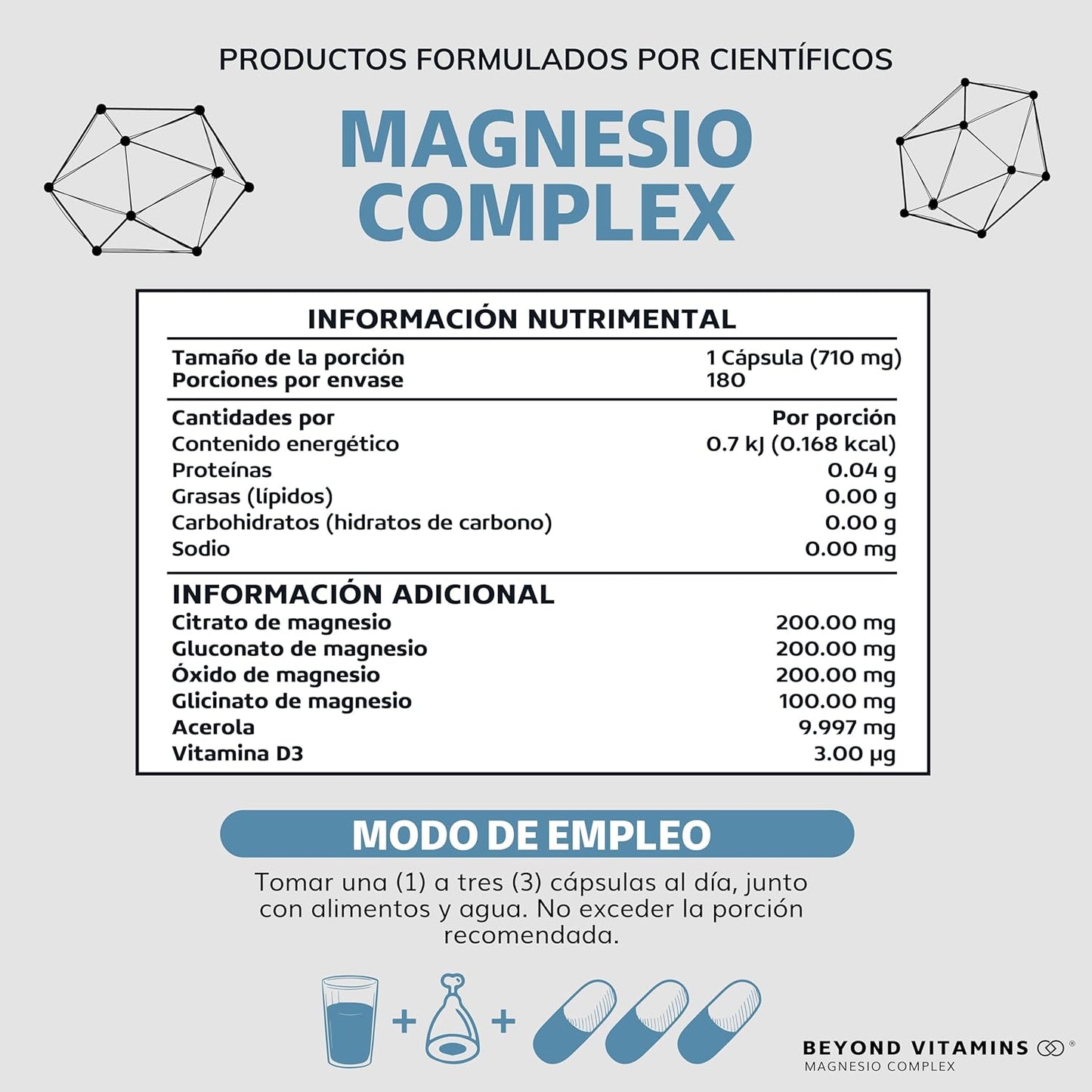 Beyond Vitamins Magnesio Complex | Descanso profundo y energía diaria en solo días