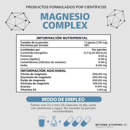 Beyond Vitamins Magnesio Complex | Descanso profundo y energía diaria en solo días