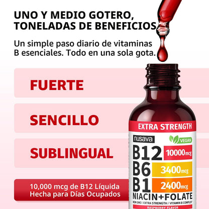 Vitamina B12 Nusava x2 | Recupera tu Energía y Reduce la Fatiga