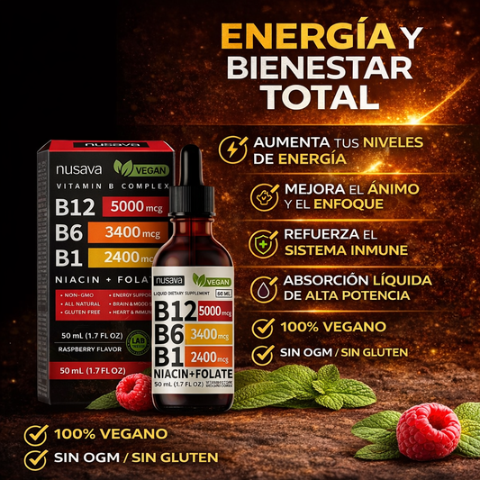 Vitamina B12 Nusava x2 | Recupera tu Energía y Reduce la Fatiga