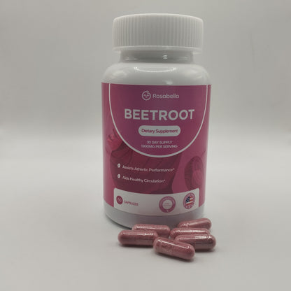 Beetroot Rosabella | 1300 mg de Remolacha Orgánica para Mejor Circulación y Vitalidad Diaria