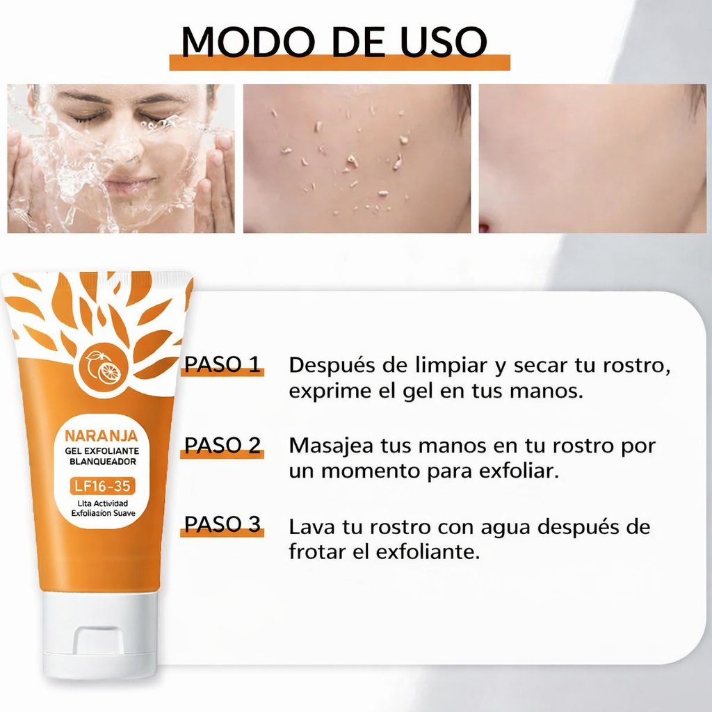 Gel Exfoliante Orange | Limpieza Profunda y Piel Más Clara