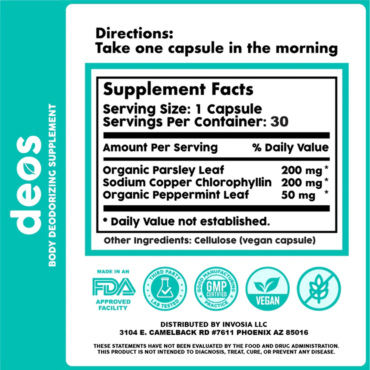 Desodorante corporal Deos | 30 Capsulas