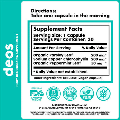 Desodorante corporal Deos | 30 Capsulas