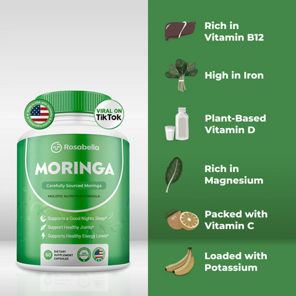 Moringa Rosabella – Reduce el cortisol de forma natural para ayudar a restaurar el equilibrio interior y exterior.