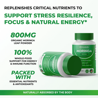 Moringa Rosabella – Reduce el cortisol de forma natural para ayudar a restaurar el equilibrio interior y exterior.