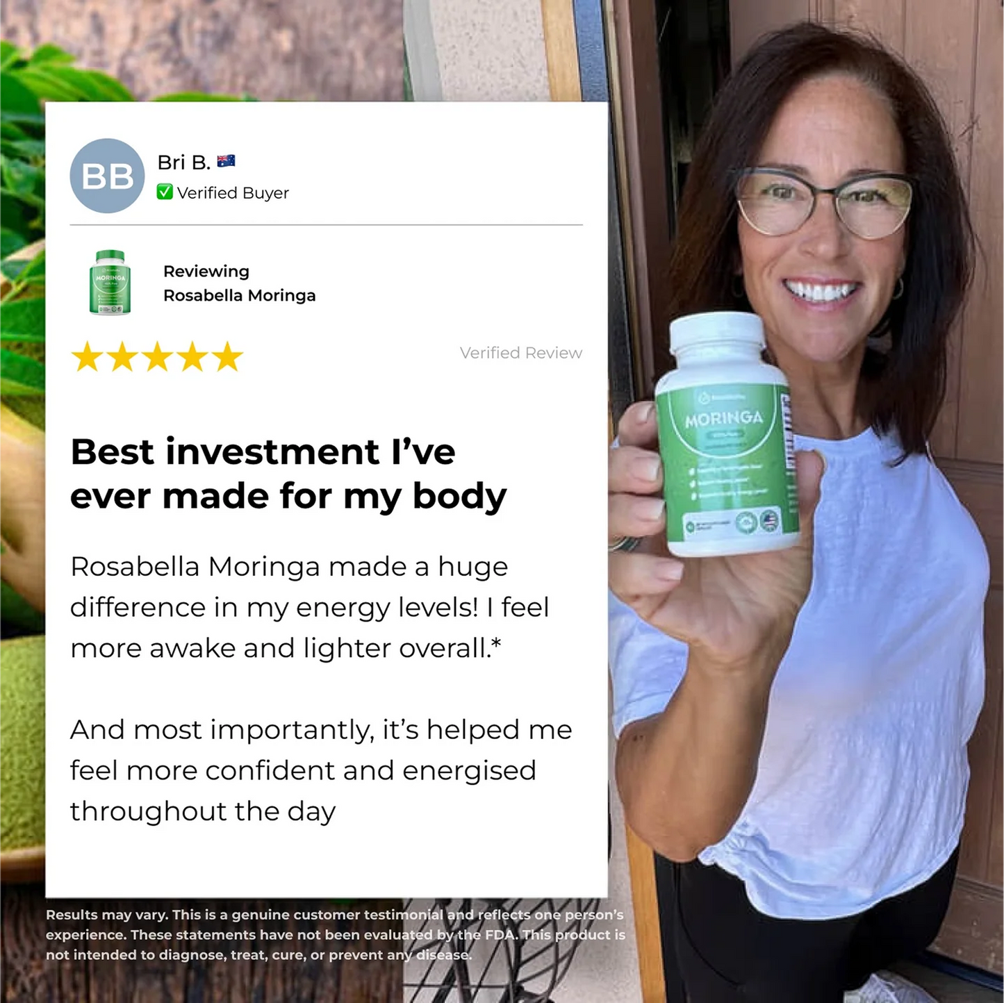 Moringa Rosabella – Reduce el cortisol de forma natural para ayudar a restaurar el equilibrio interior y exterior.