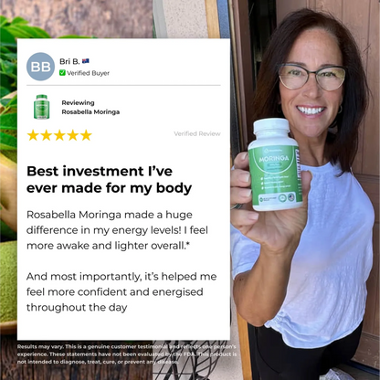 Moringa Rosabella – Reduce el cortisol de forma natural para ayudar a restaurar el equilibrio interior y exterior.